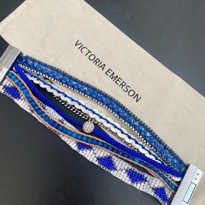 Victoria Emerson Attica Boho cuff Blue